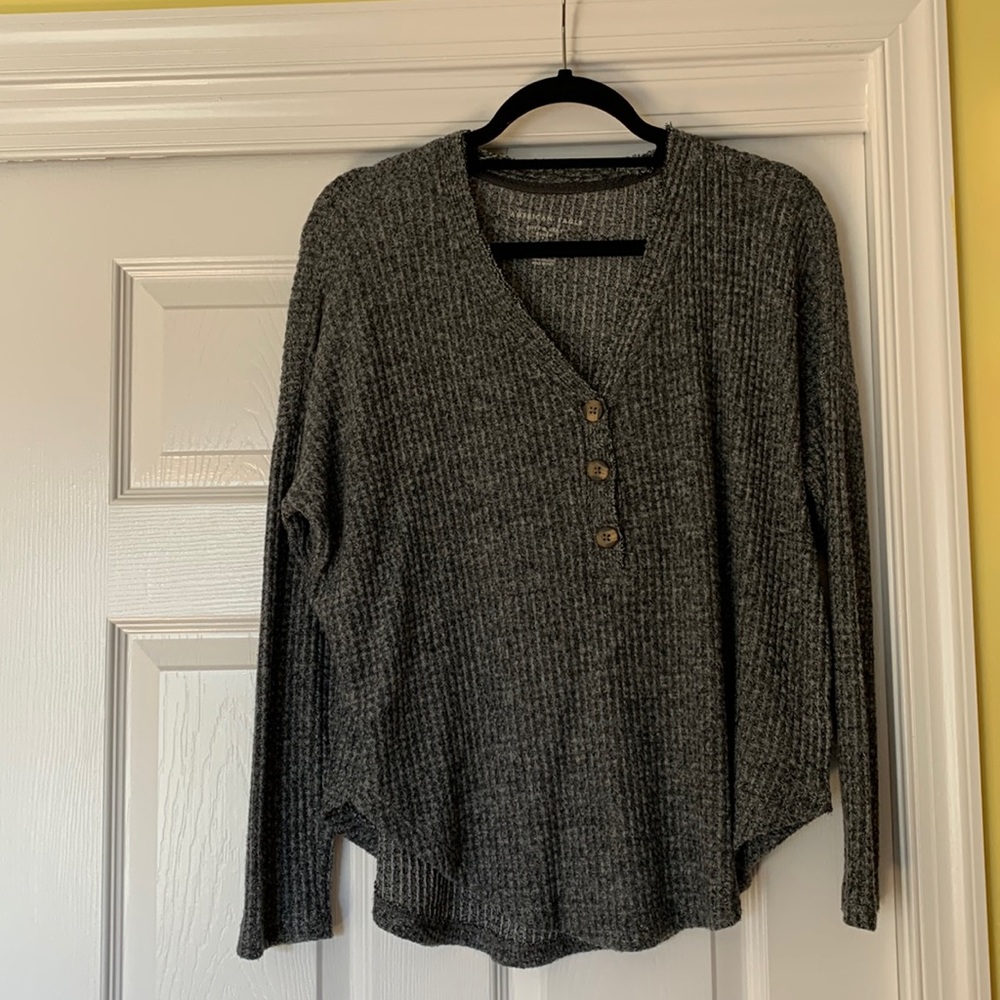 American Eagle Soft Henley Long Sleeve